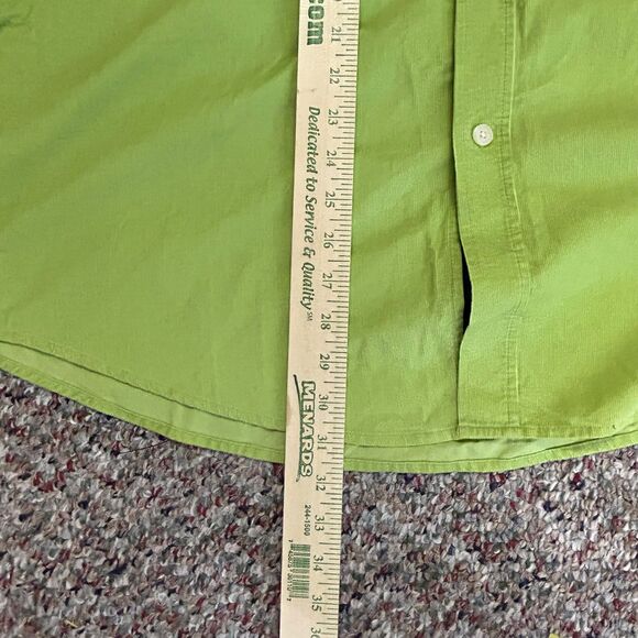 Paradise Collection Lime Green Fine Wale Corduroy LS Classic Button Up Shirt XXL - Picture 14 of 15